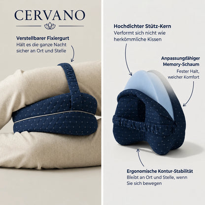 Cervano - Das Kniekissen für Schmerzfreien Schlaf